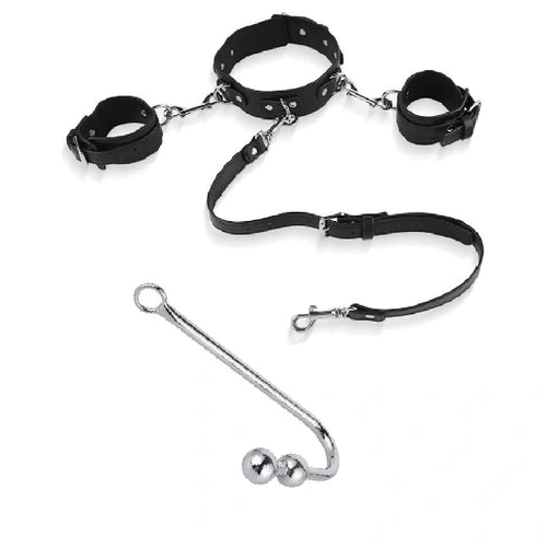 Anal Hooks Anal 5334 Collar Hook Elegant Beaded and Cuffs with 0109